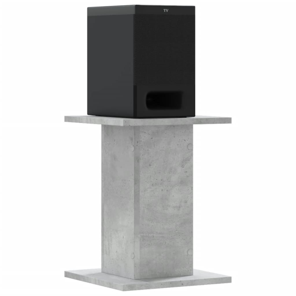 vidaXL Speakerstandaards 2 st 30x30x40 cm bewerkt hout betongrijs