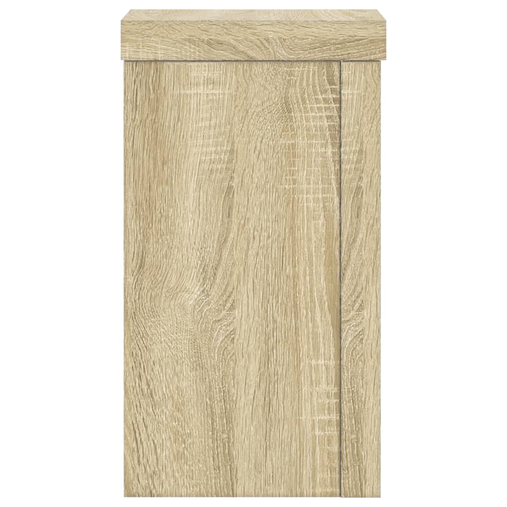 vidaXL Plantenstandaards 2 st 10x10x18 cm bewerkt hout sonoma eiken