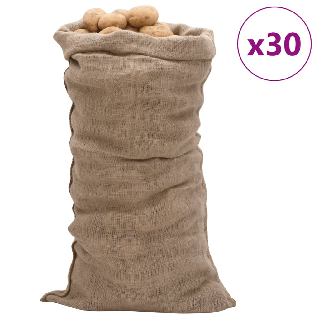 vidaXL Jutezakken 30 stuks 220 g/m² 65x135 cm 100% jute