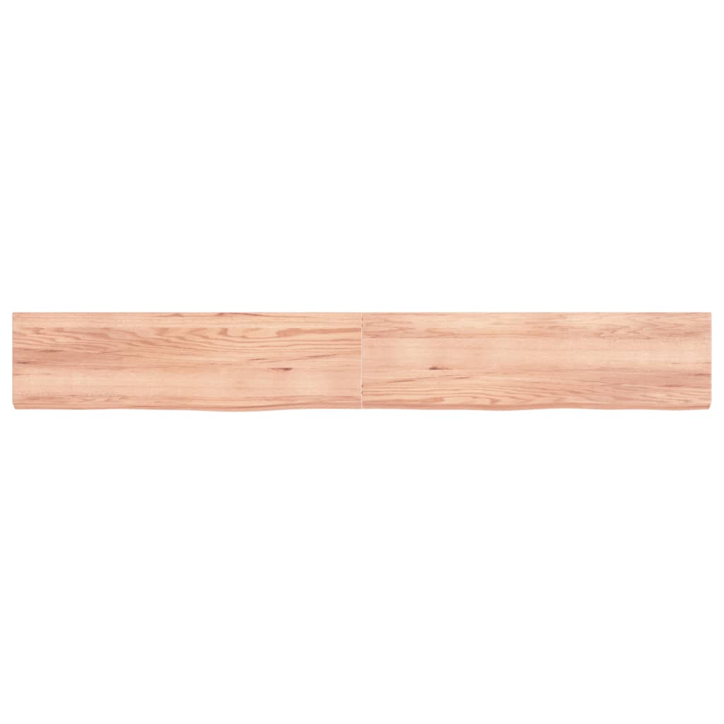 vidaXL Wastafelblad 220x30x(2-6) cm behandeld massief hout lichtbruin