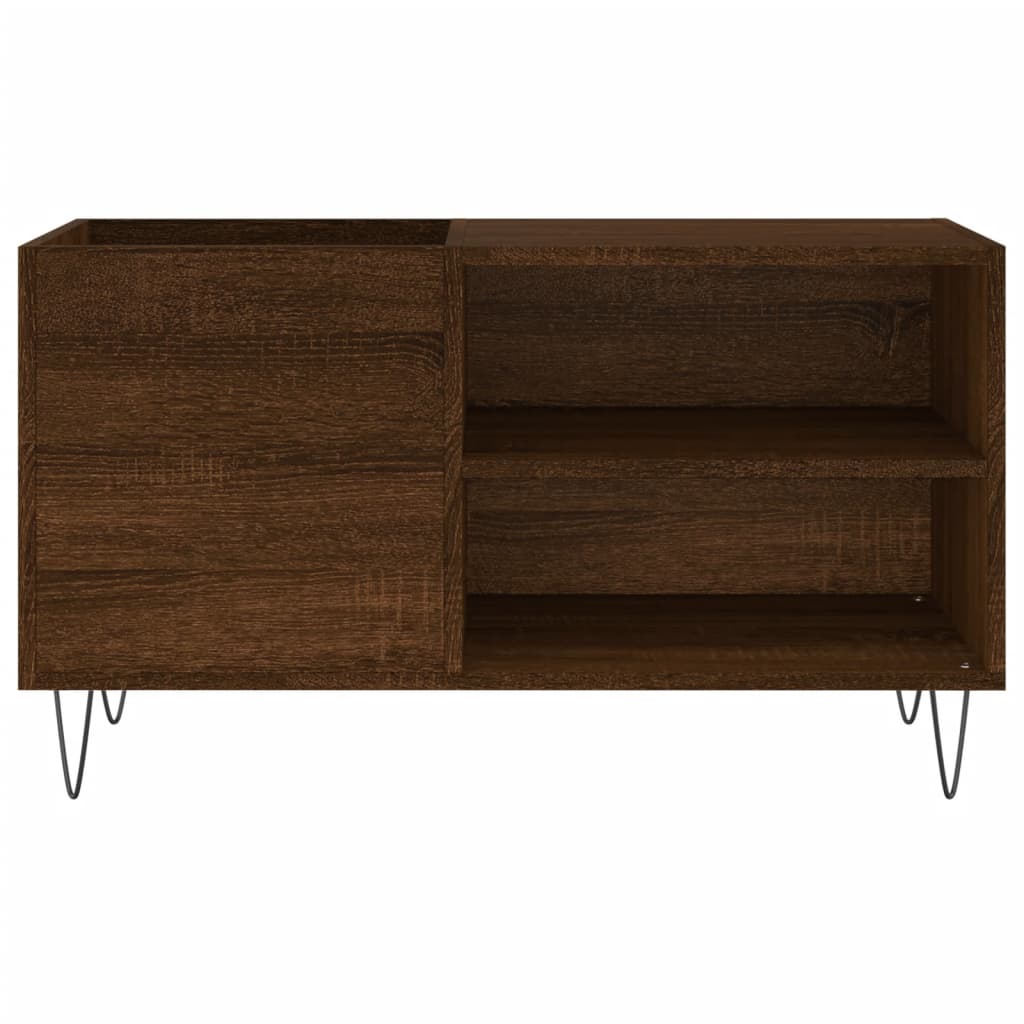 vidaXL Platenkast 85x38x48 cm bewerkt hout bruin eikenkleur