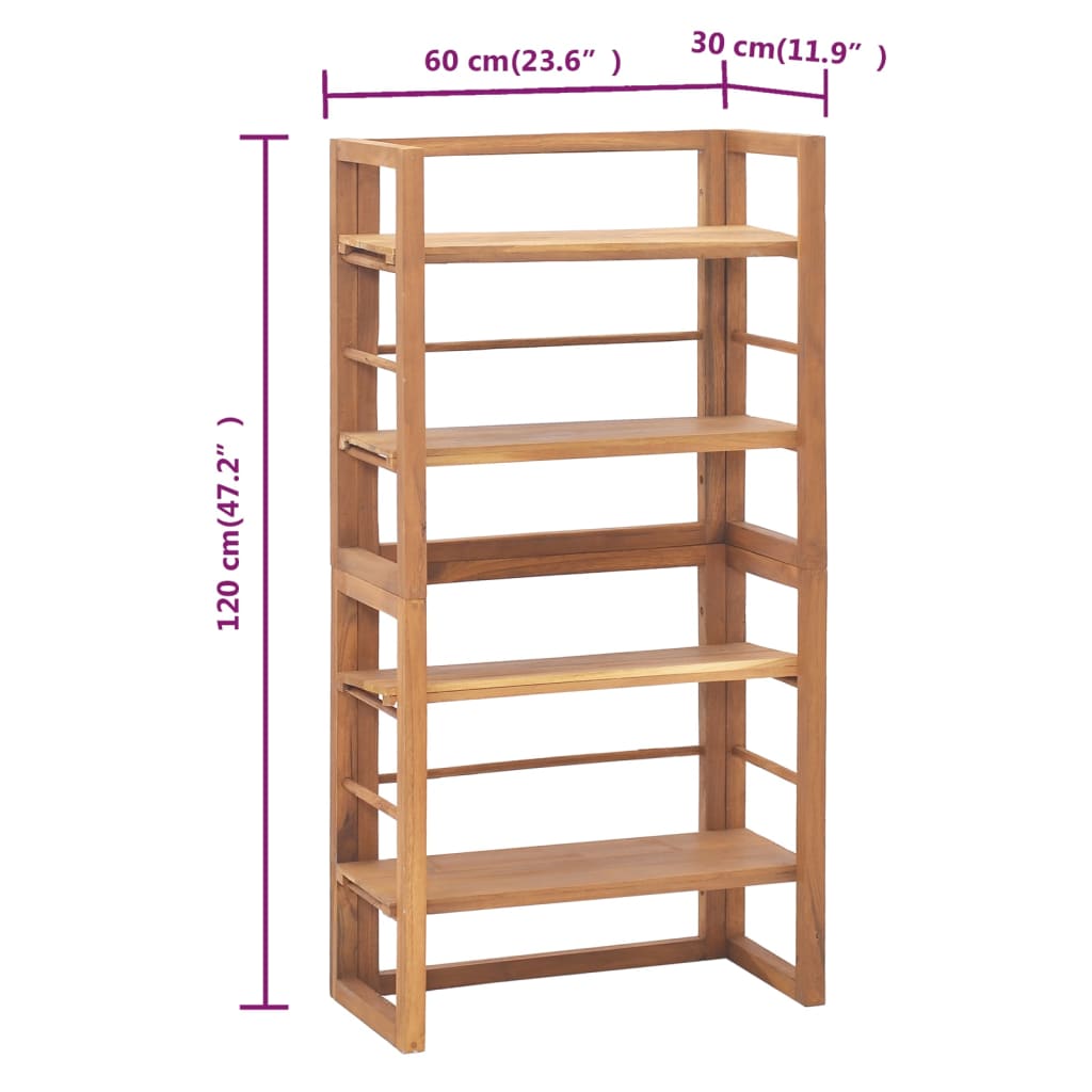 vidaXL Opbergrek 60x30x120 cm massief teakhout