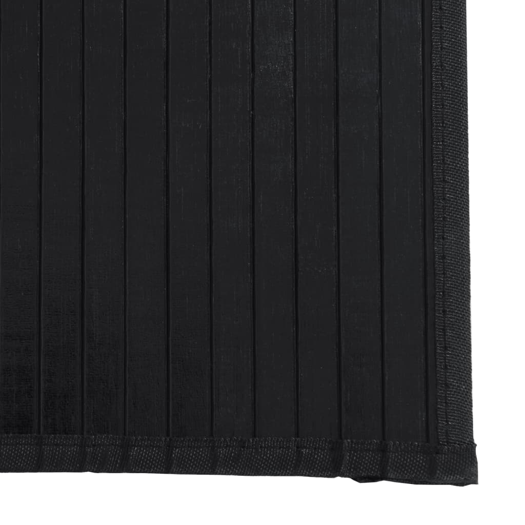 vidaXL Vloerkleed rechthoekig 60x400 cm bamboe zwart