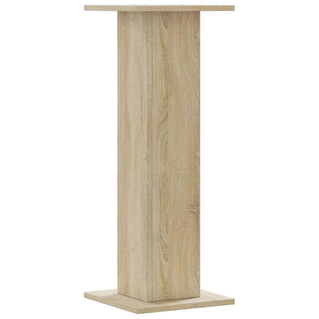 vidaXL Plantenstandaards 2 st 30x30x80 cm bewerkt hout sonoma eiken