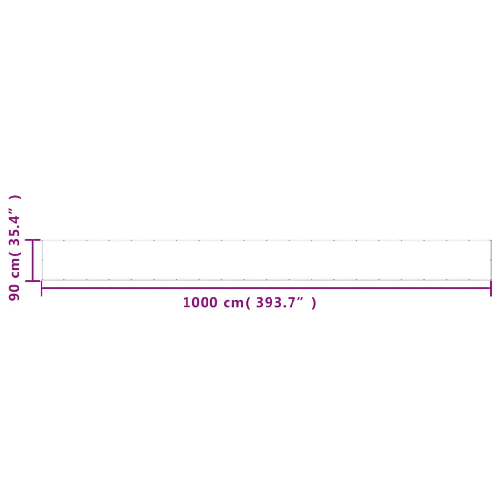 vidaXL Balkonscherm 90x1000 cm 100% oxford polyester zandkleurig