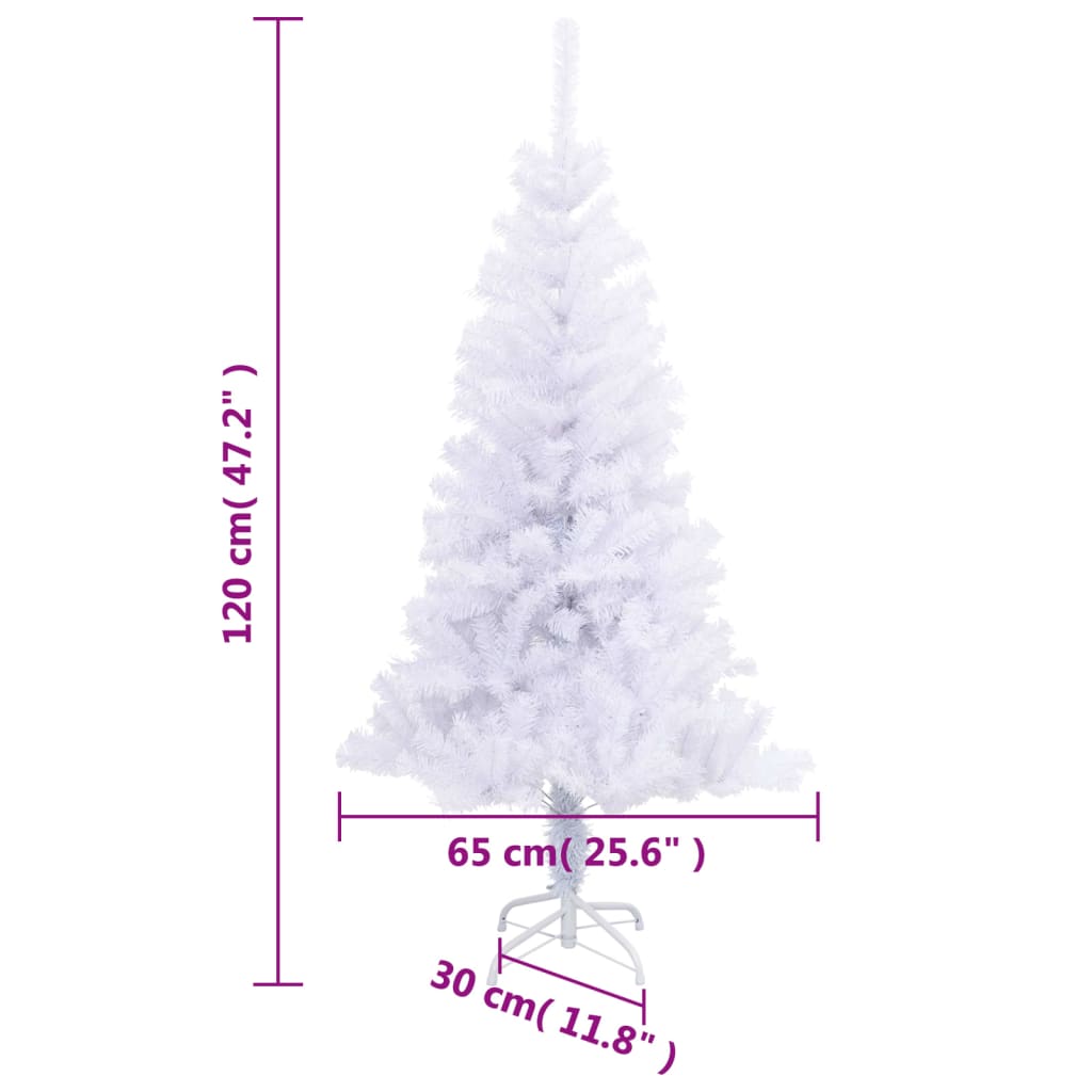 vidaXL Kunstkerstboom met standaard 230 takken 120 cm