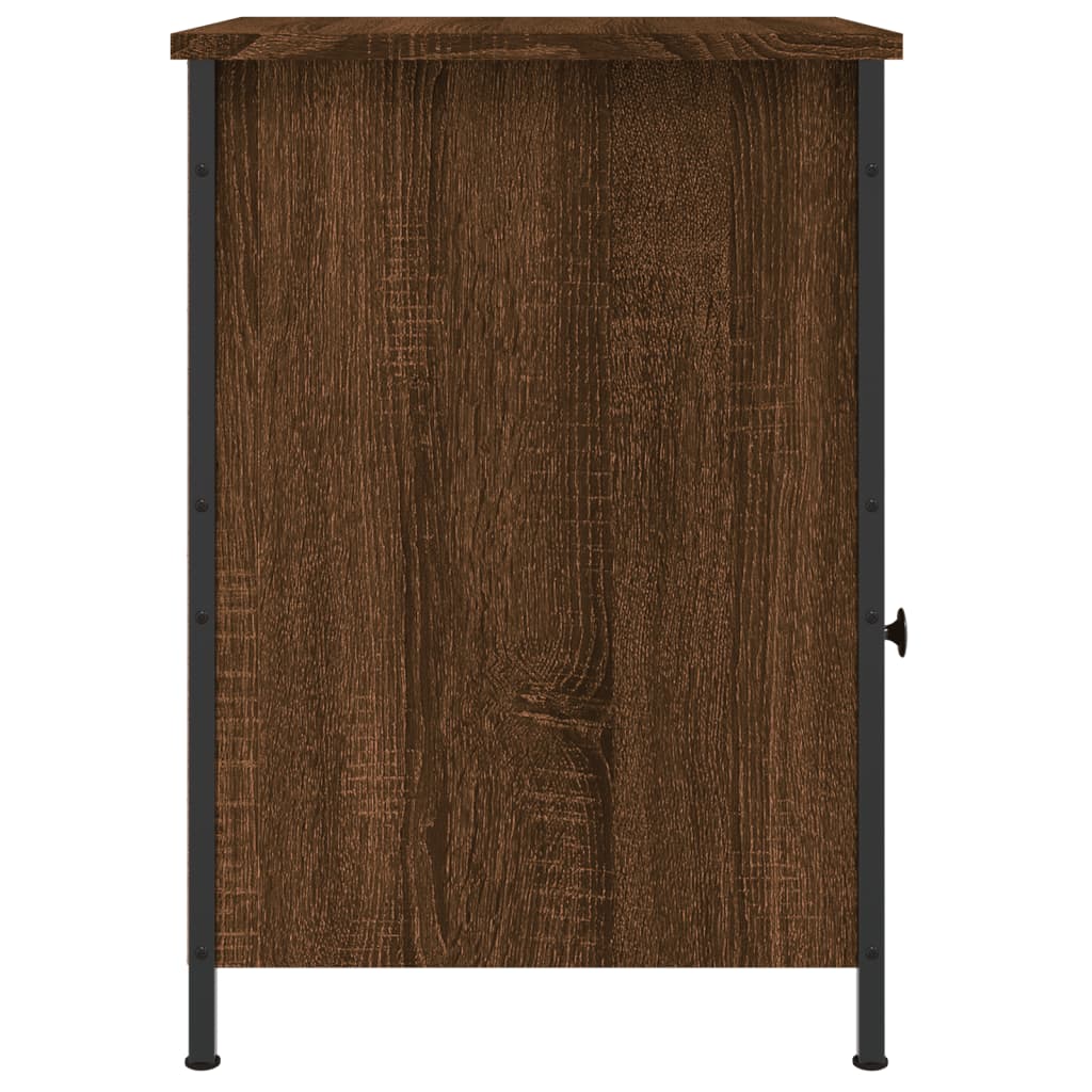 vidaXL Nachtkastjes 2 st 40x42x60 cm bewerkt hout bruin eikenkleur