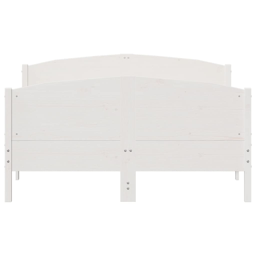 vidaXL Bedframe zonder matras massief grenenhout wit 120x200 cm