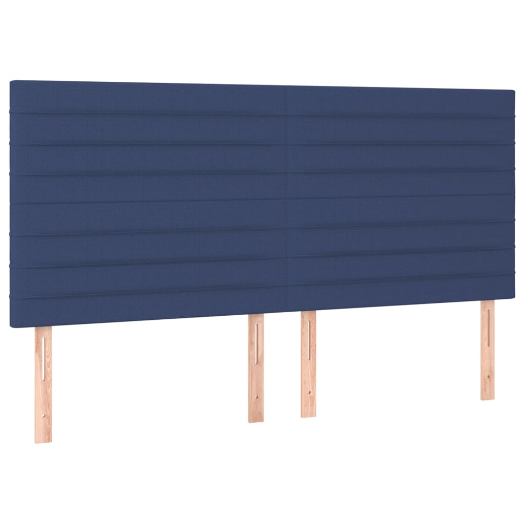 vidaXL Hoofdborden 4 st 80x5x78/88 cm stof blauw