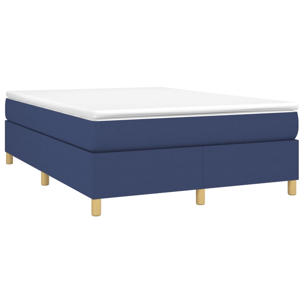 vidaXL Bedframe stof blauw 140x200 cm