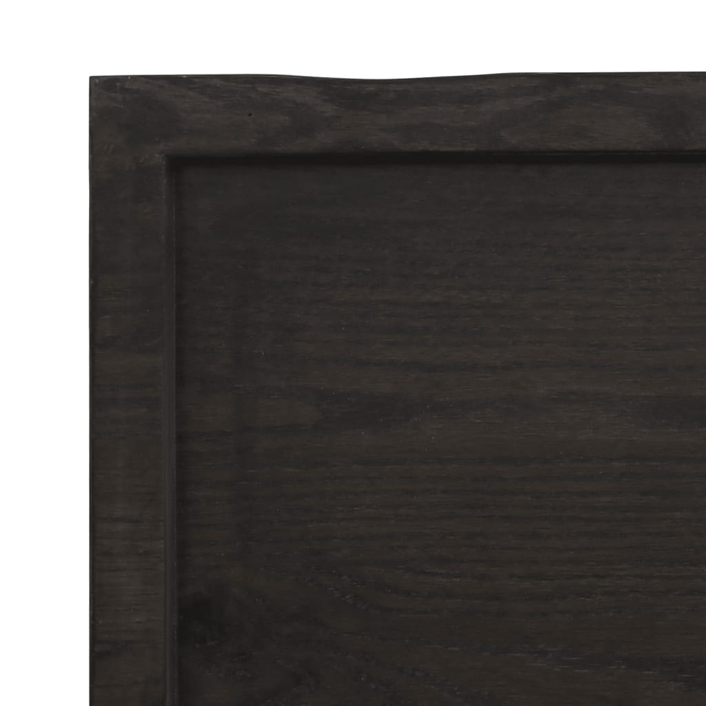 vidaXL Wastafelblad 160x40x(2-6) cm behandeld massief hout donkerbruin