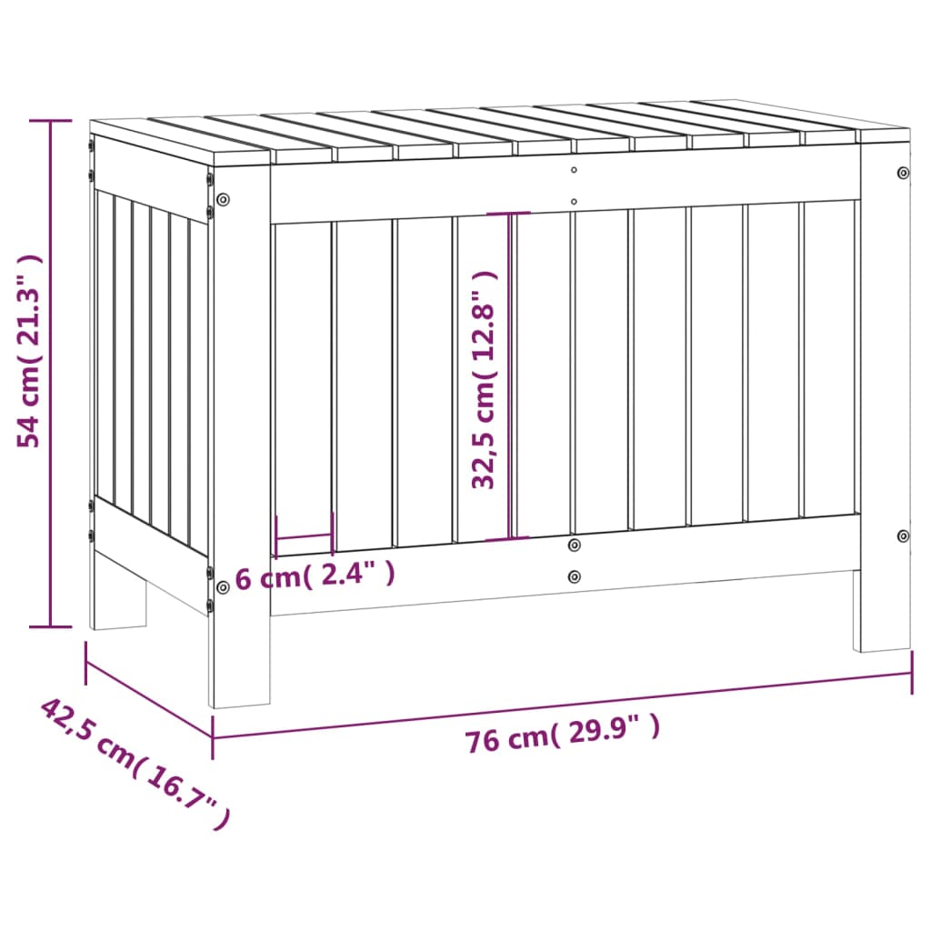 vidaXL Tuinbox 76x42,5x54 cm massief grenenhout honingbruin