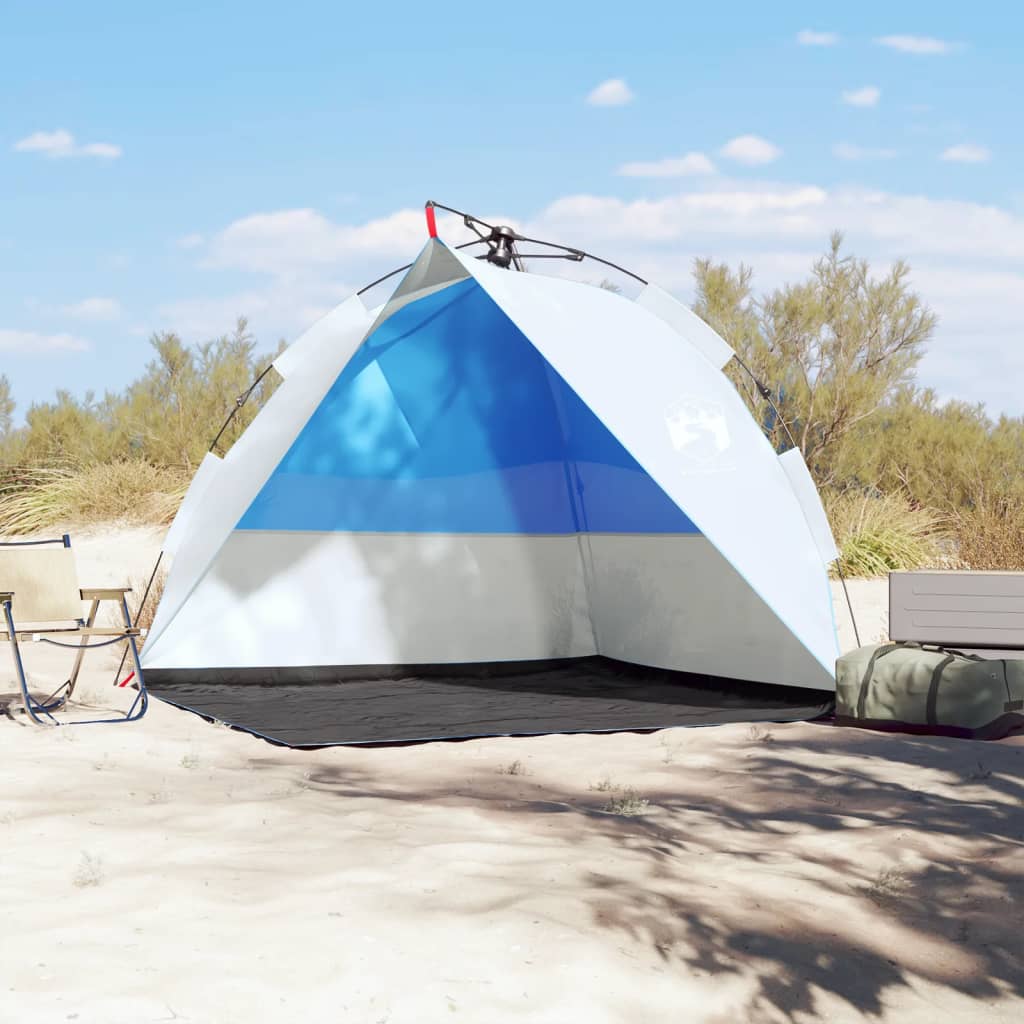 vidaXL Strandtent waterdicht snelontgrendeling azuurblauw