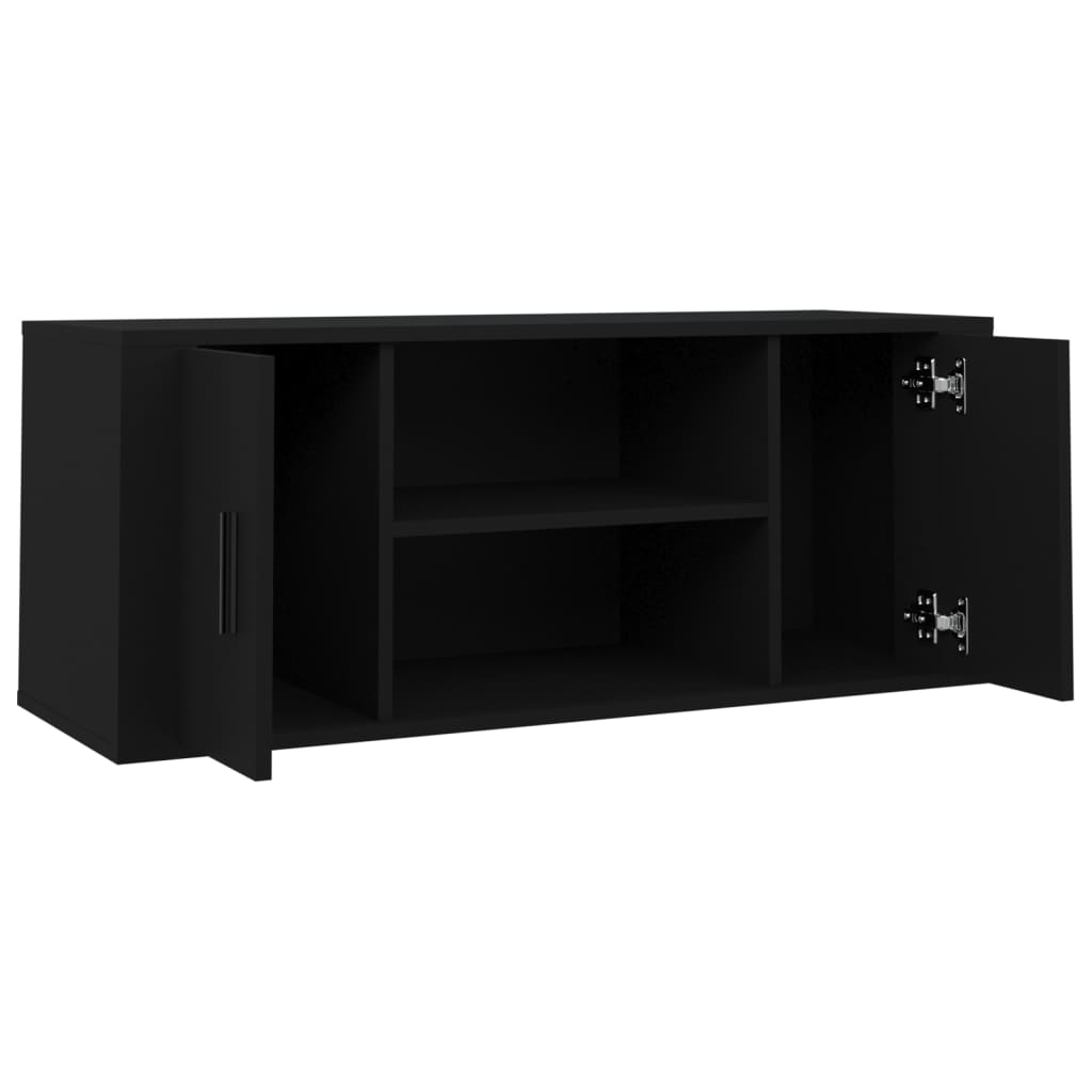 vidaXL Tv-meubel 100x35x40 cm bewerkt hout zwart