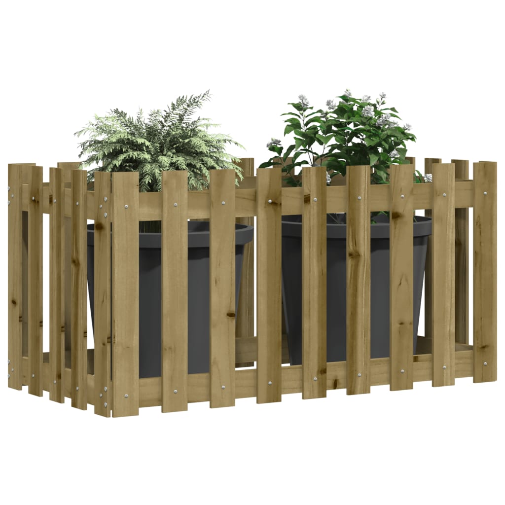 vidaXL Plantenbak verhoogd hekontwerp 100x50x70 cm geïmpregneerd hout