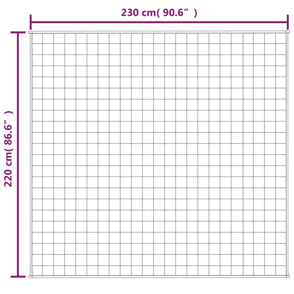 vidaXL Verzwaringsdeken 220x230 cm 11 kg stof lichtcrèmekleurig