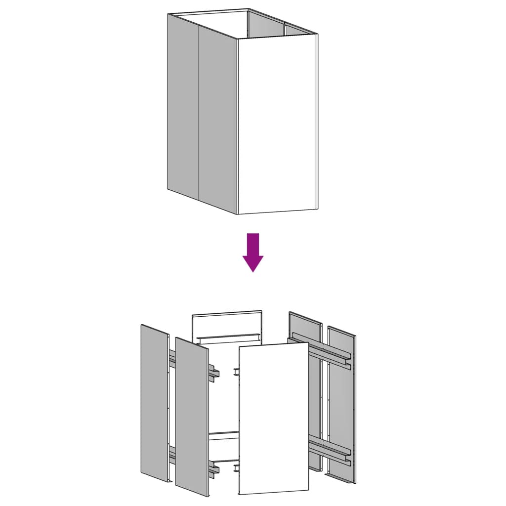 vidaXL Plantenbak 40x80x80 cm cortenstaal