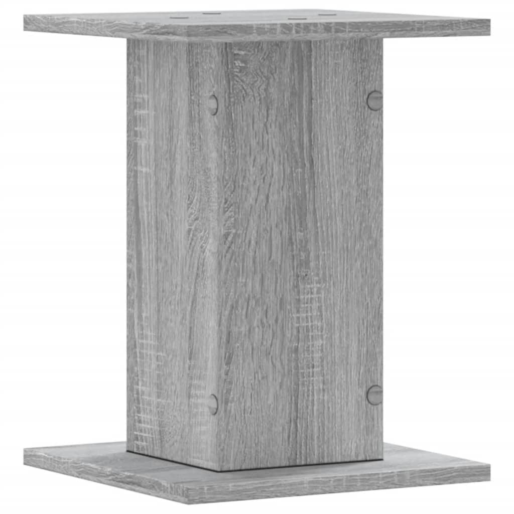 vidaXL Plantenstandaards 2 st 30x30x40 cm bewerkt hout grijs sonoma