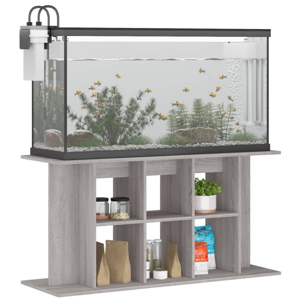 vidaXL Aquariumstandaard 120x40x60 cm bewerkt hout grijs sonoma