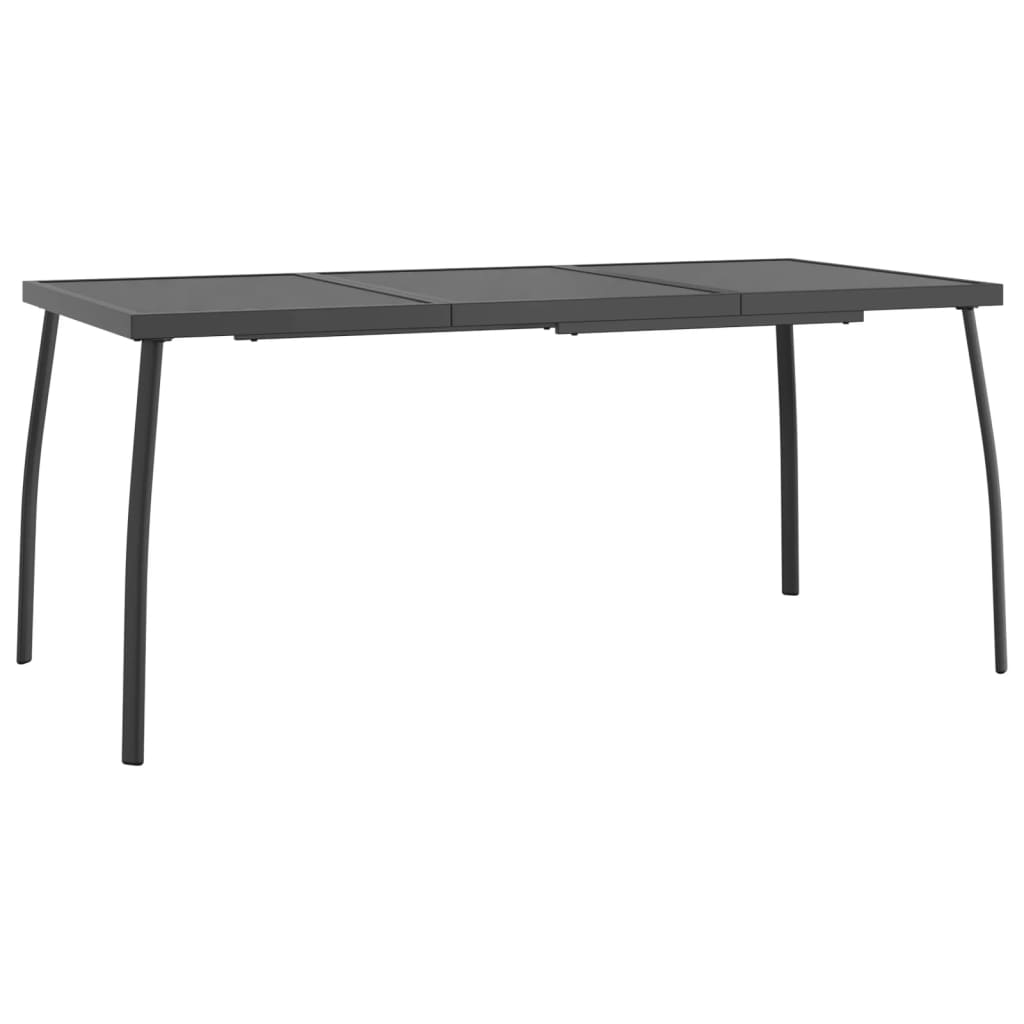 vidaXL Tuintafel 165x80x72 cm staalgaas antracietkleurig