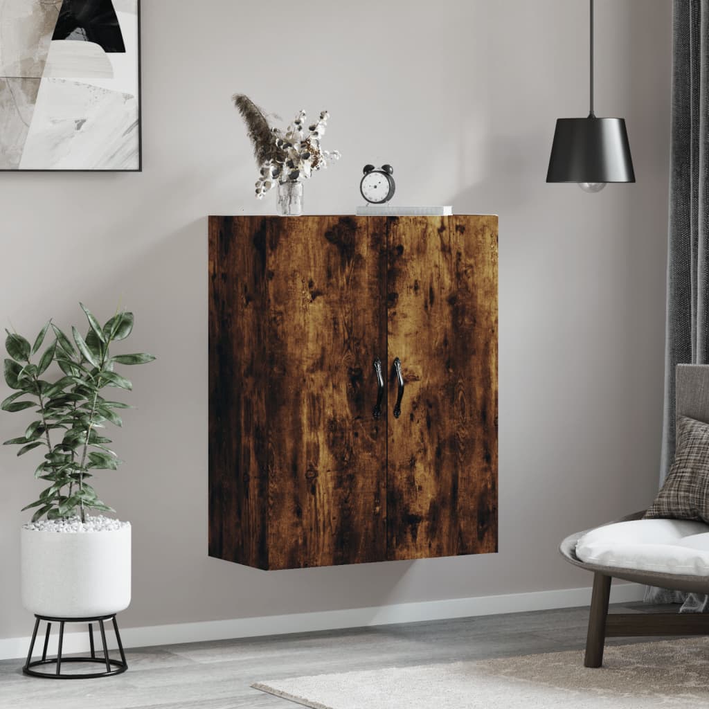 vidaXL Wandkast 69,5x34x90 cm bewerkt hout gerookt eikenkleurig