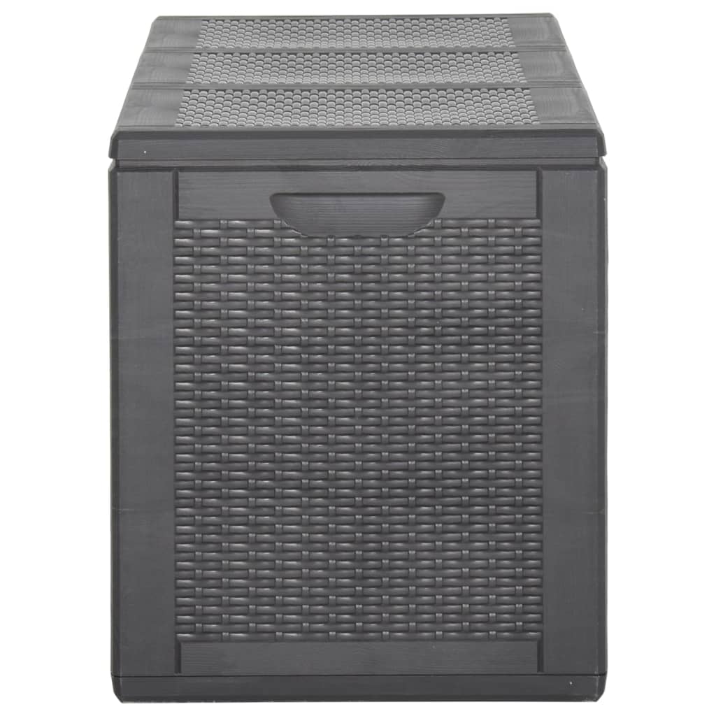 vidaXL Tuinbox 270 L PP rattan zwart