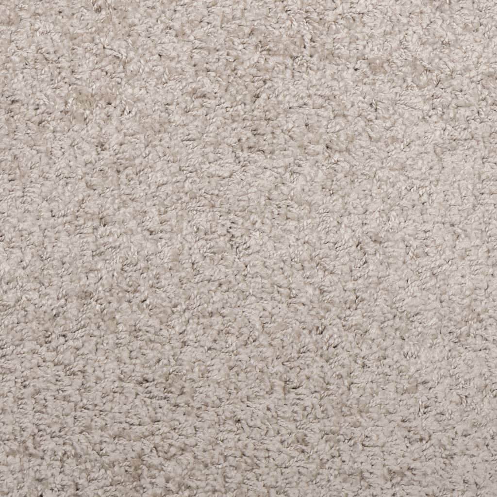 vidaXL Vloerkleed PAMPLONA shaggy hoogpolig modern Ø 200 cm beige