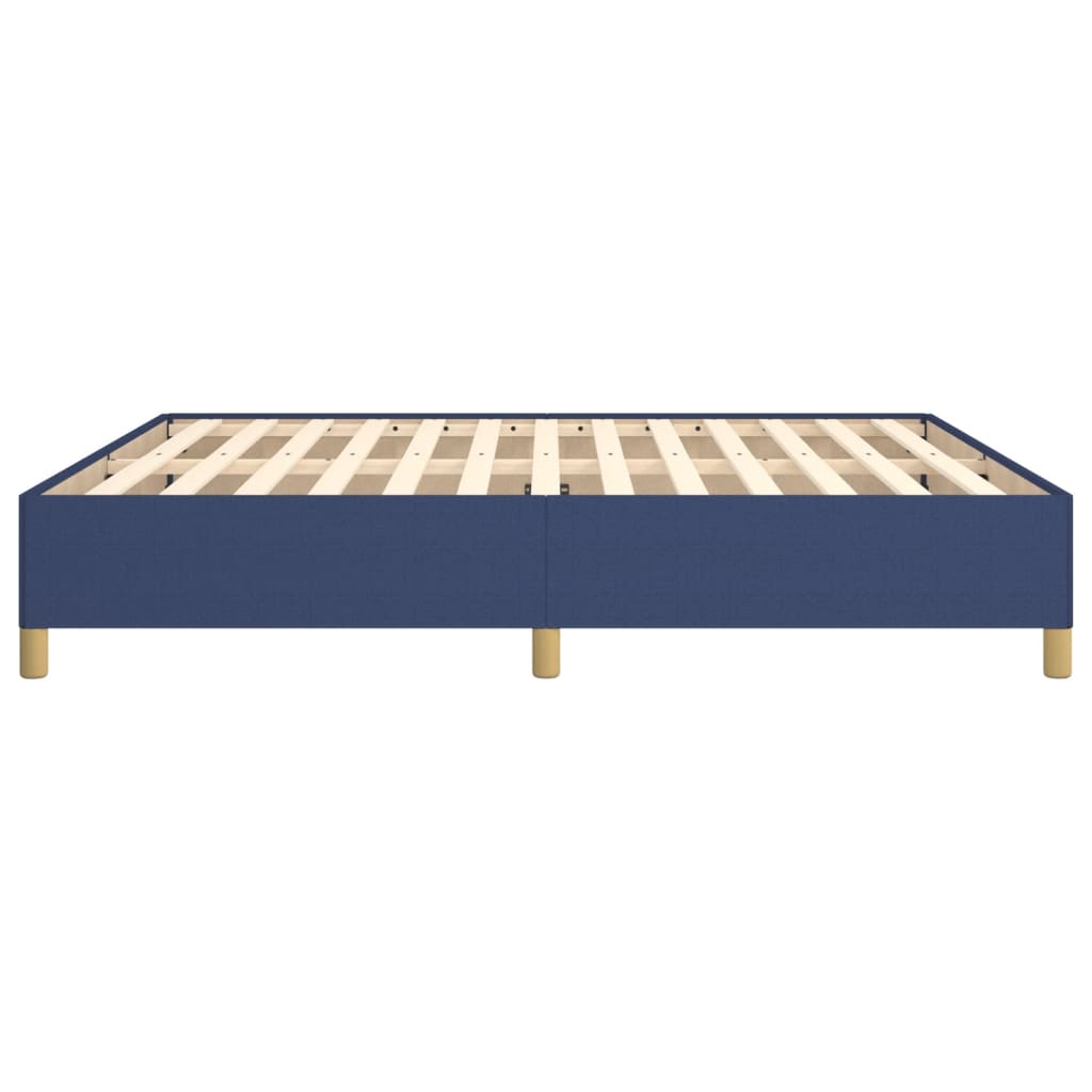 vidaXL Bedframe zonder matras stof blauw 160x200 cm