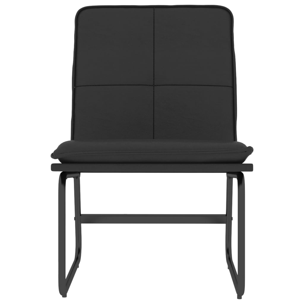 vidaXL Loungestoel 54x75x76 cm kunstleer zwart