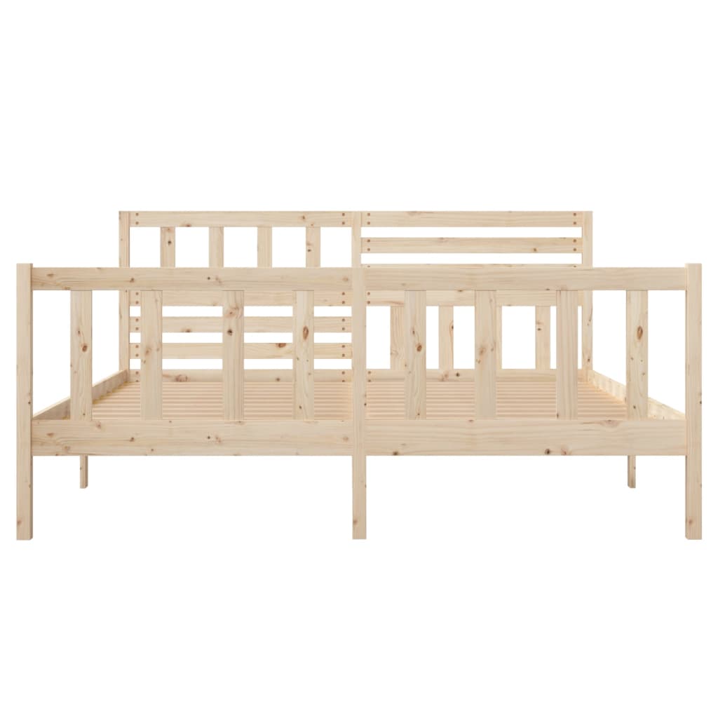 vidaXL Bedframe massief hout 140x190 cm