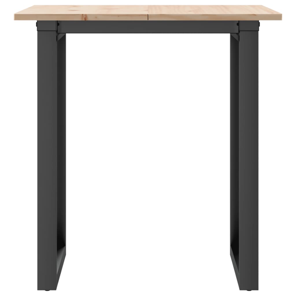 vidaXL Eettafel O-frame 60x60x75 cm massief grenenhout en gietijzer