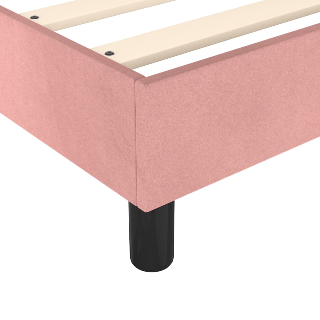 vidaXL Bedframe fluweel roze 100x200 cm