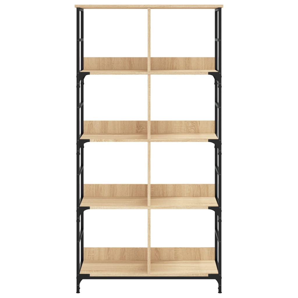 vidaXL Boekenrek 78,5x33x153 cm bewerkt hout sonoma eikenkleurig