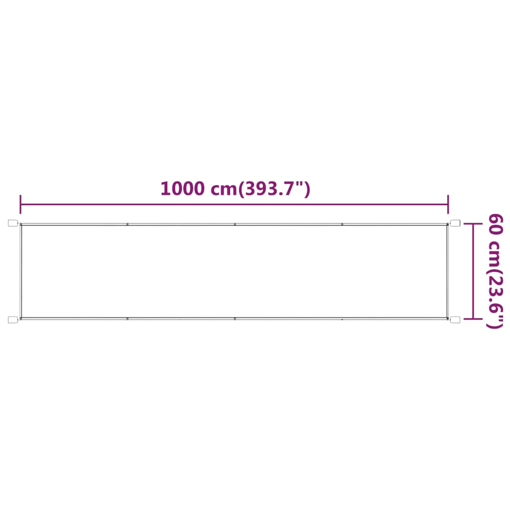 vidaXL Luifel verticaal 60x1000 cm oxford stof lichtgroen