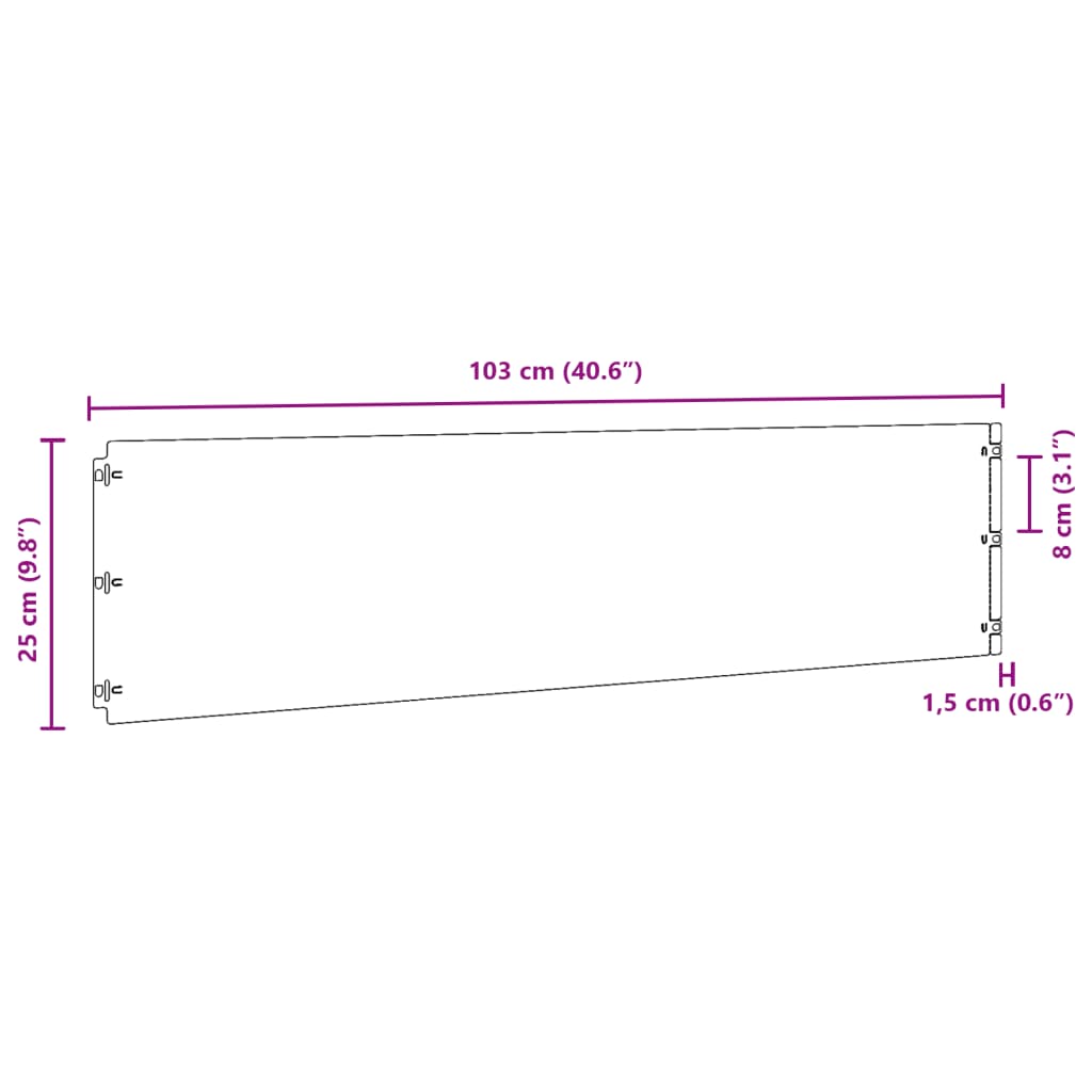 vidaXL Gazonranden 10 stuks 25x103 cm flexibel cortenstaal