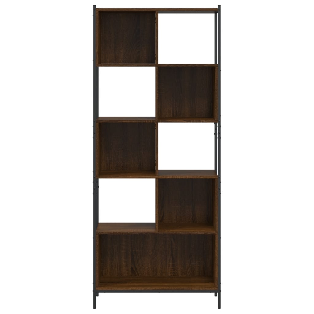 vidaXL Boekenkast 72x28x172 cm bewerkt hout bruin eikenkleur