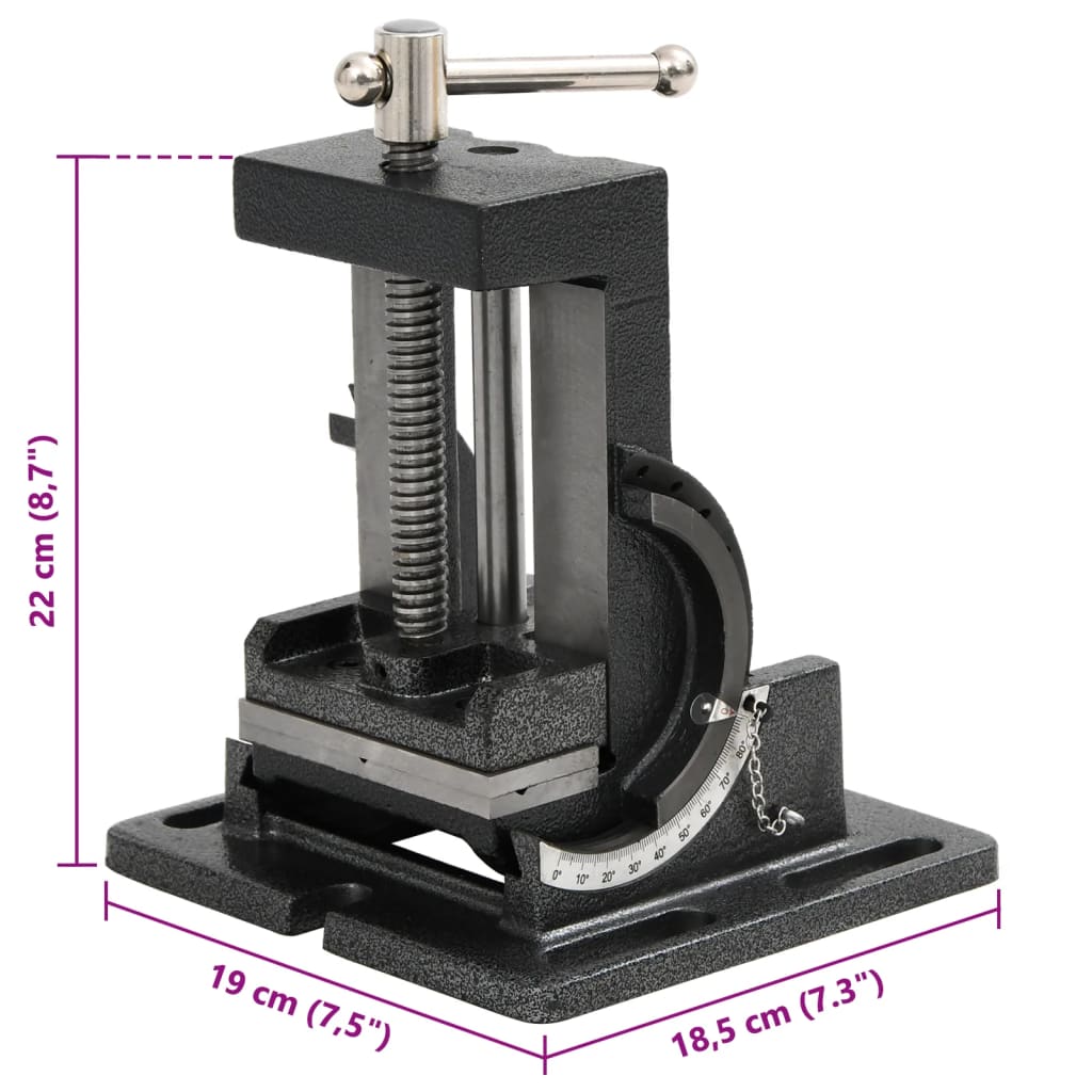 vidaXL Bankschroef kantelbaar handmatig 110 mm