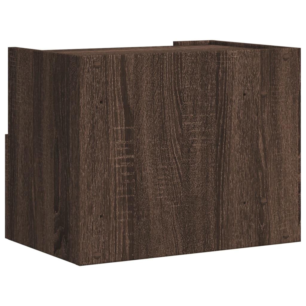 vidaXL Nachtkastjes 2 st wandgemonteerd 45x30x35 cm bruin eikenkleurig