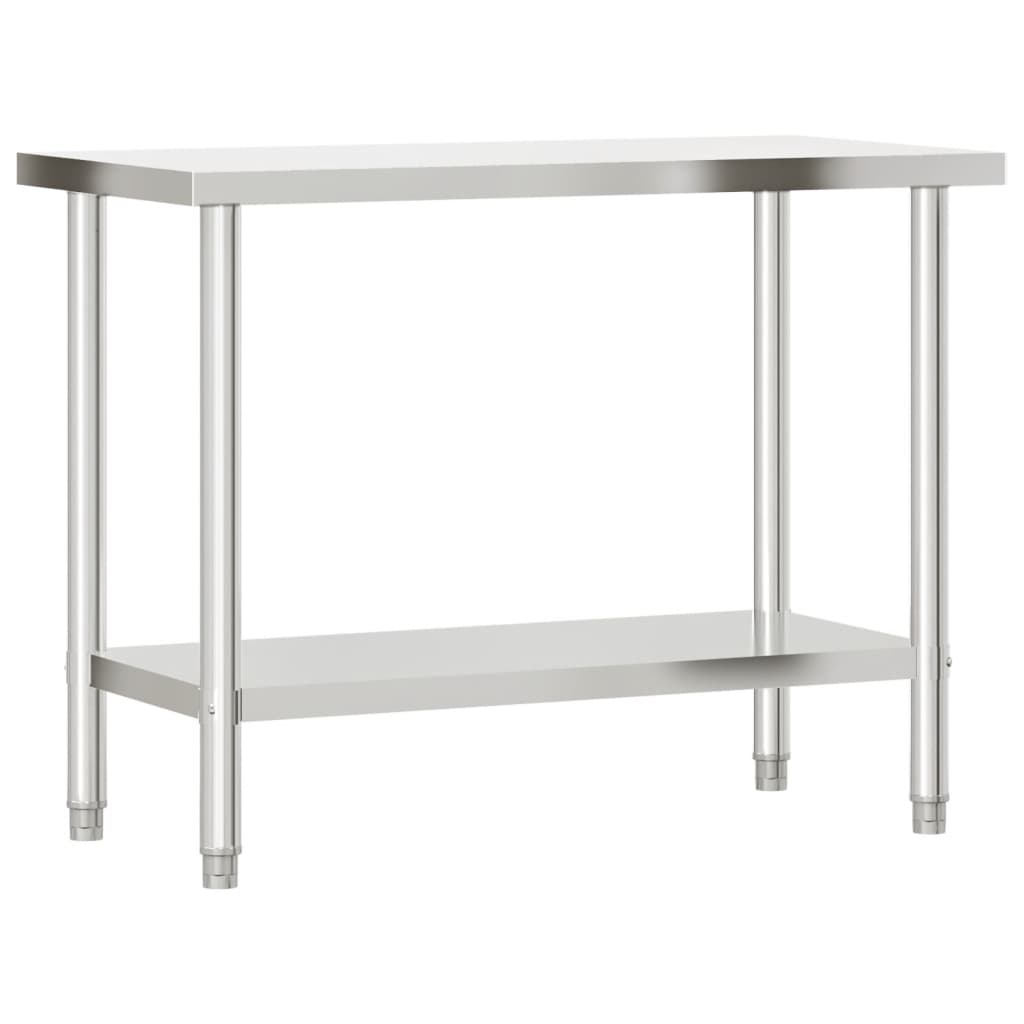 vidaXL Keukenwerktafel 110x55x85 cm roestvrij staal