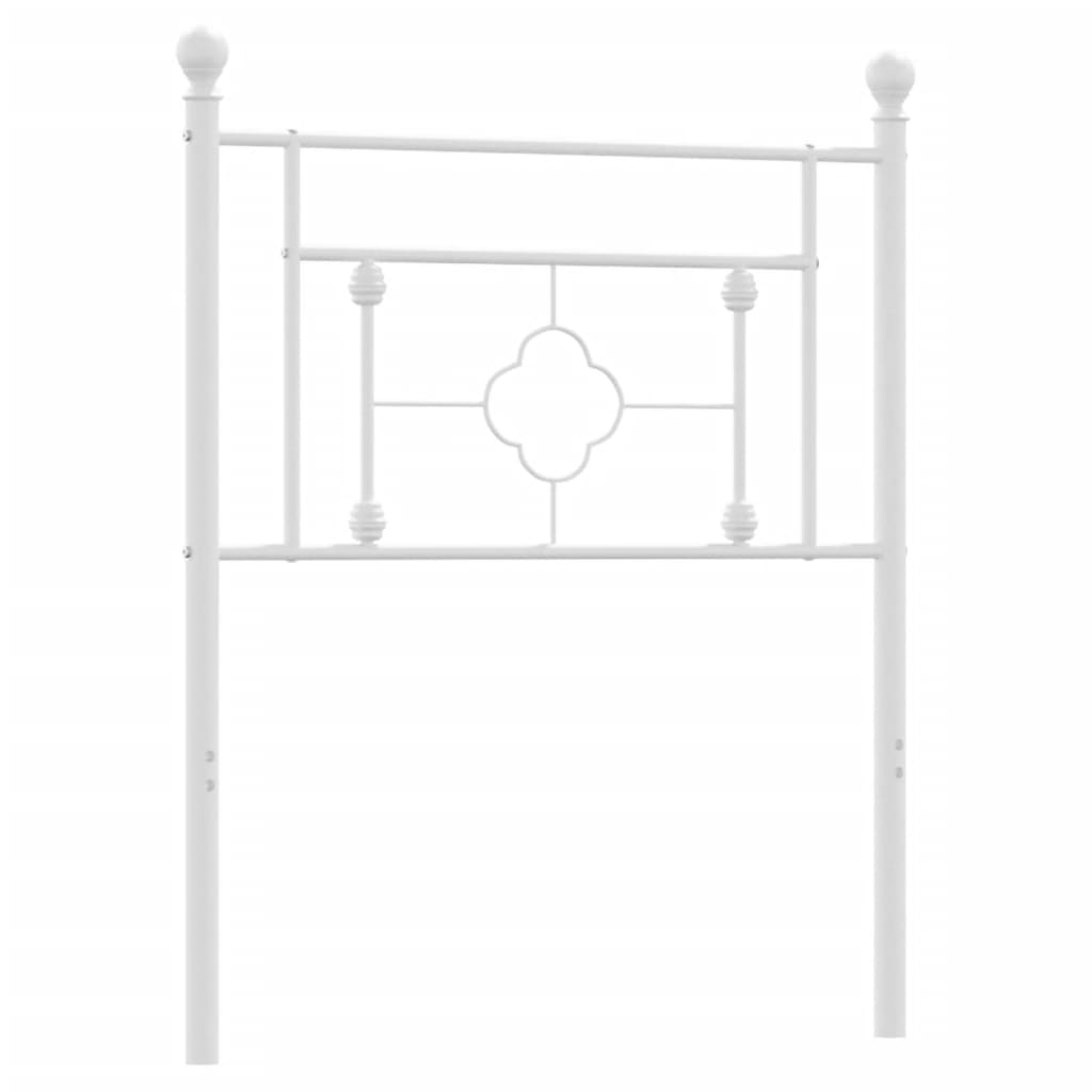 vidaXL Hoofdbord 80 cm metaal wit