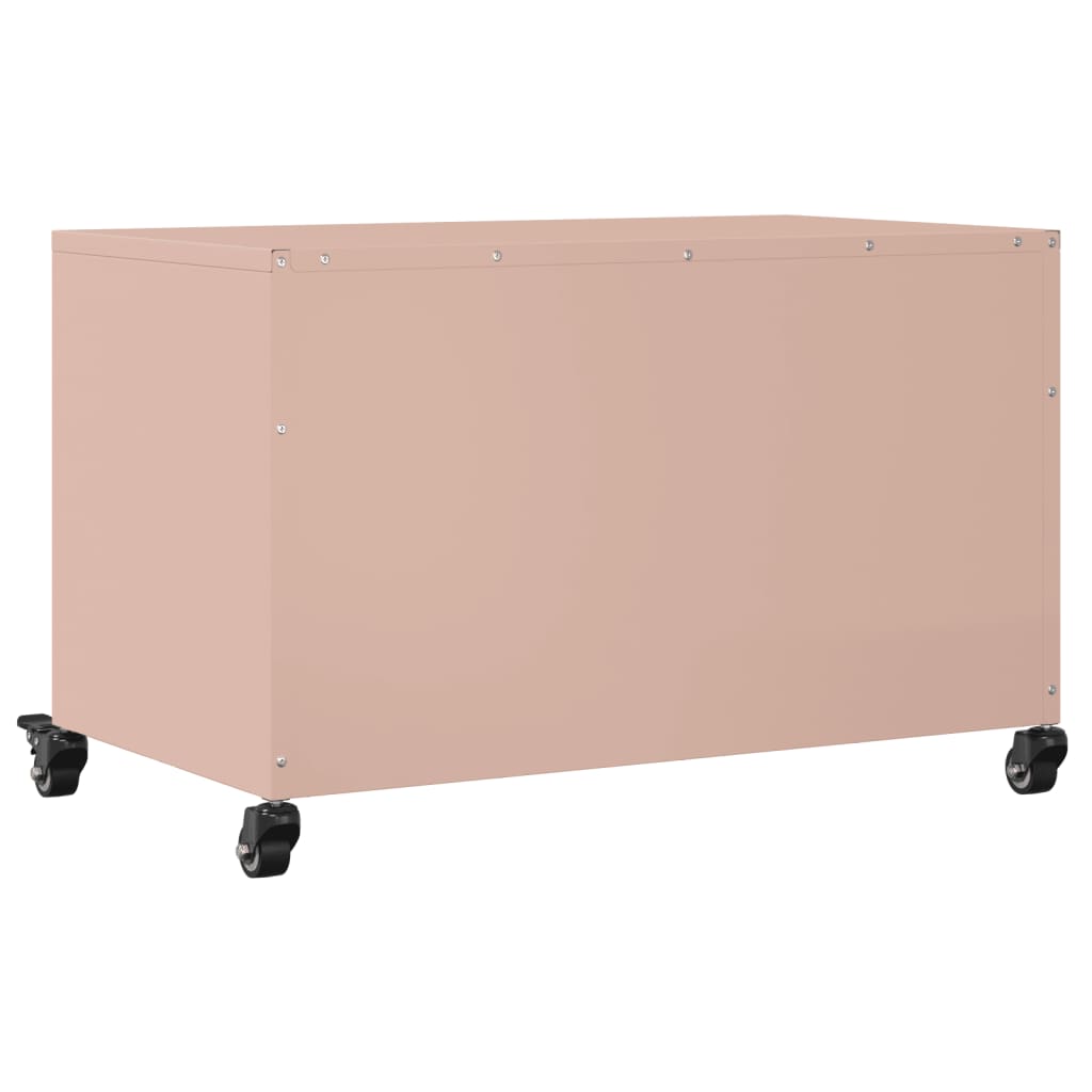 vidaXL Tv-meubel 68x39x43,5 cm staal roze