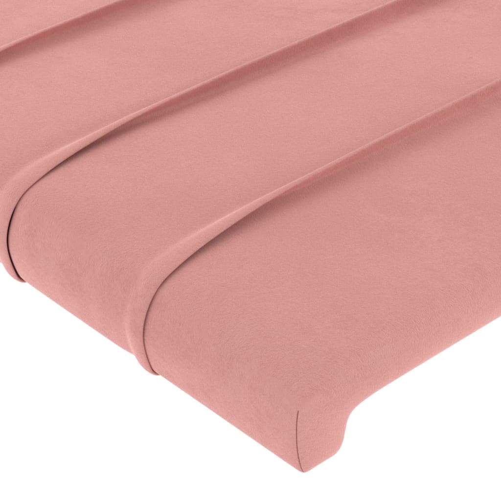 vidaXL Hoofdborden 4 st 100x5x78/88 cm fluweel roze