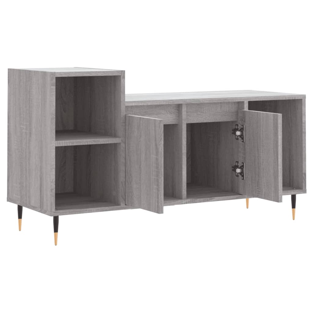 vidaXL Tv-meubel 100x35x55 cm bewerkt hout grijs sonoma eikenkleurig