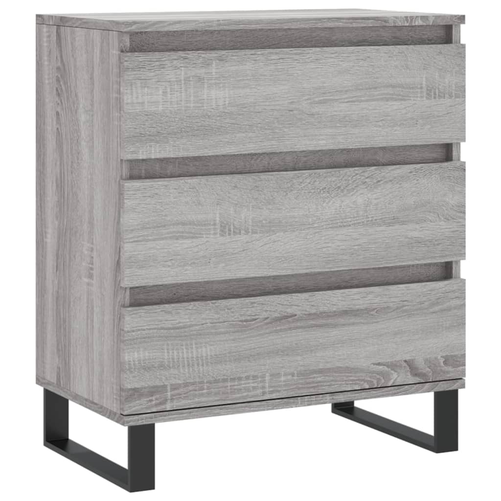 vidaXL Dressoir 60x35x70 cm bewerkt hout grijs sonoma eikenkleurig