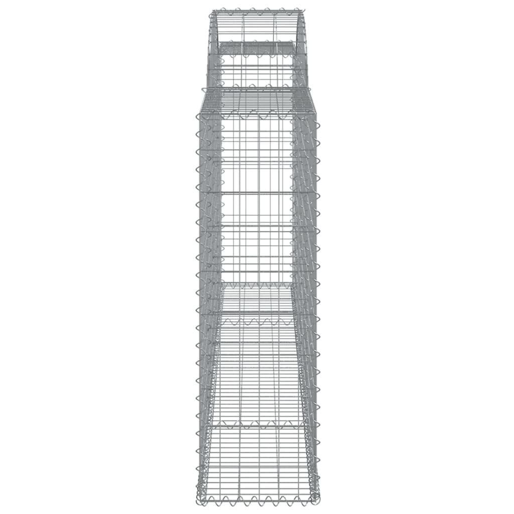 vidaXL Schanskorven 13 st gewelfd 300x30x100/120 cm ijzer