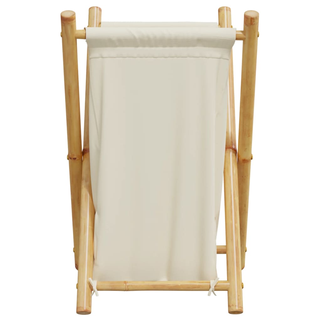 vidaXL Wasmand 41,5x36x63,5 cm bamboe crèmewit