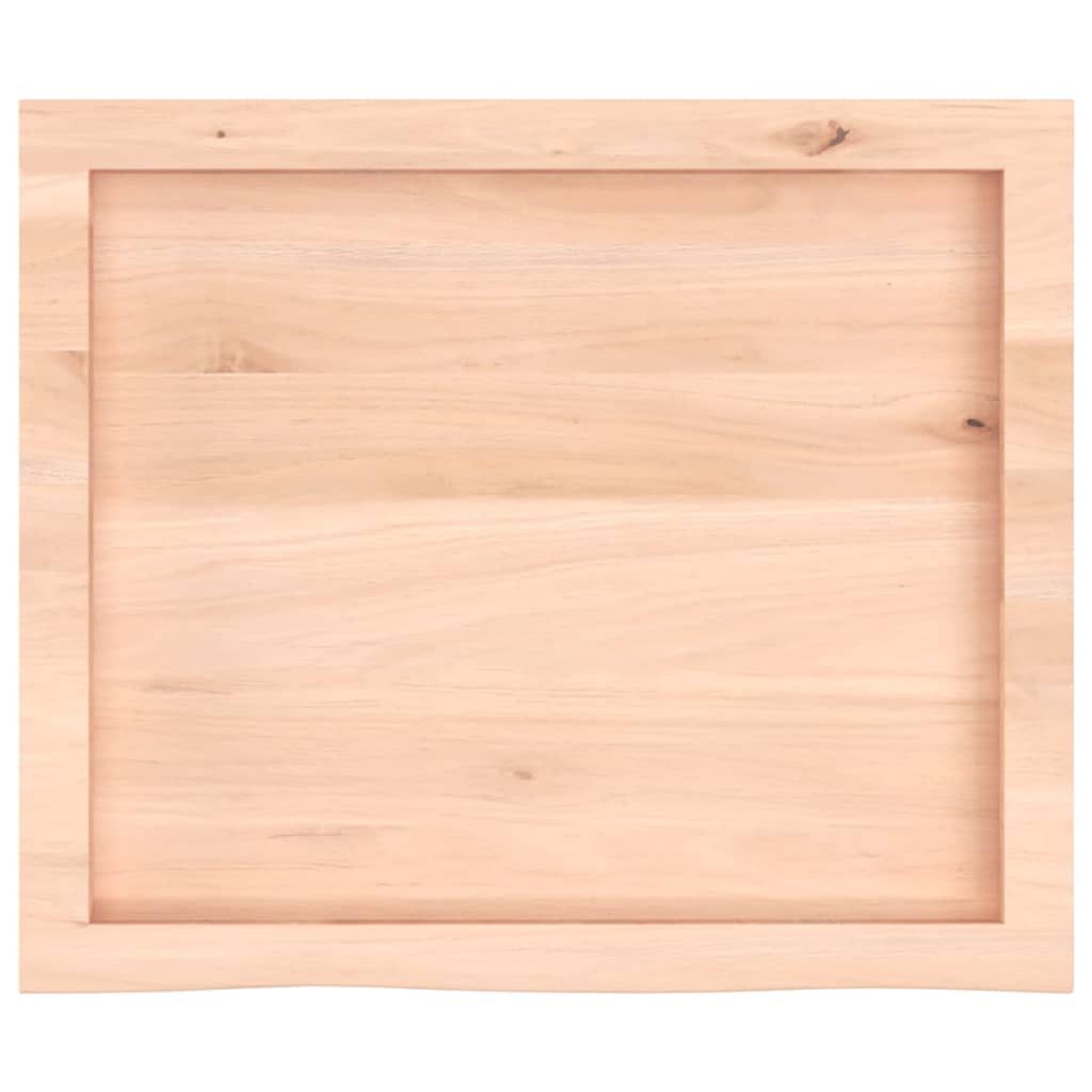 vidaXL Wastafelblad 60x50x(2-4) cm onbehandeld massief hout