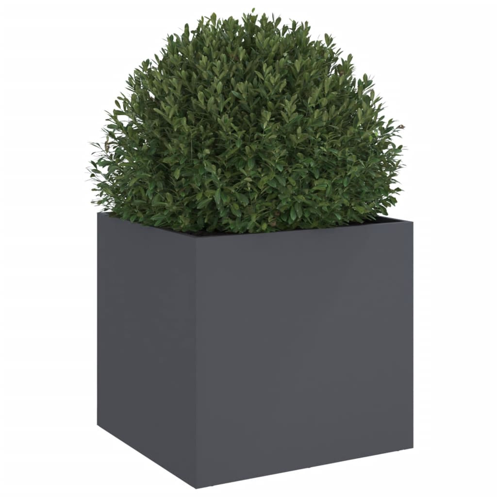 vidaXL Plantenbak 49x47x46 cm staal antracietkleurig