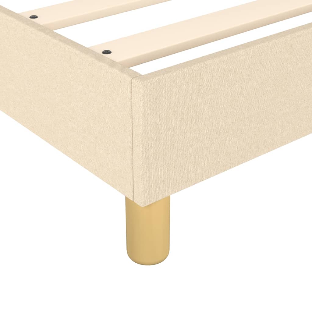 vidaXL Boxspring met matras stof crèmekleurig 100x200 cm