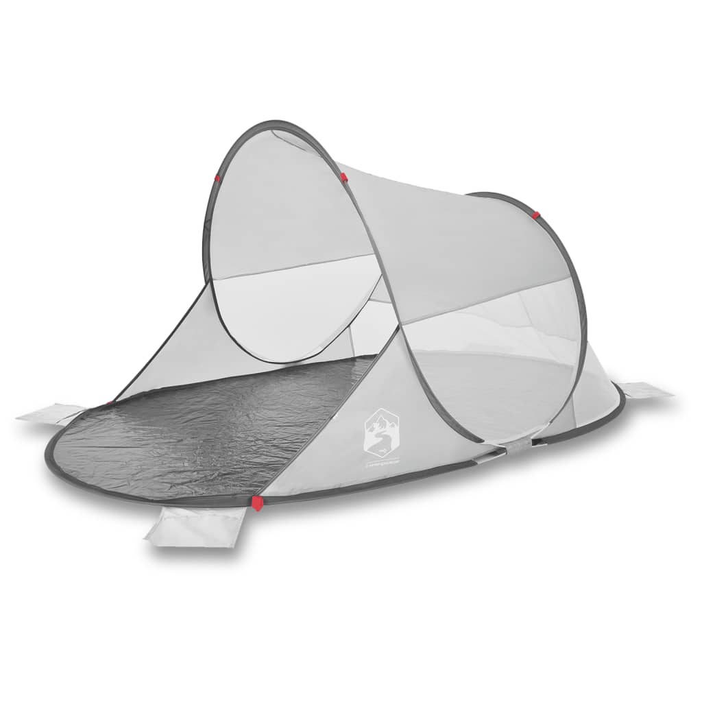 vidaXL Strandtent pop-up waterdicht grijs